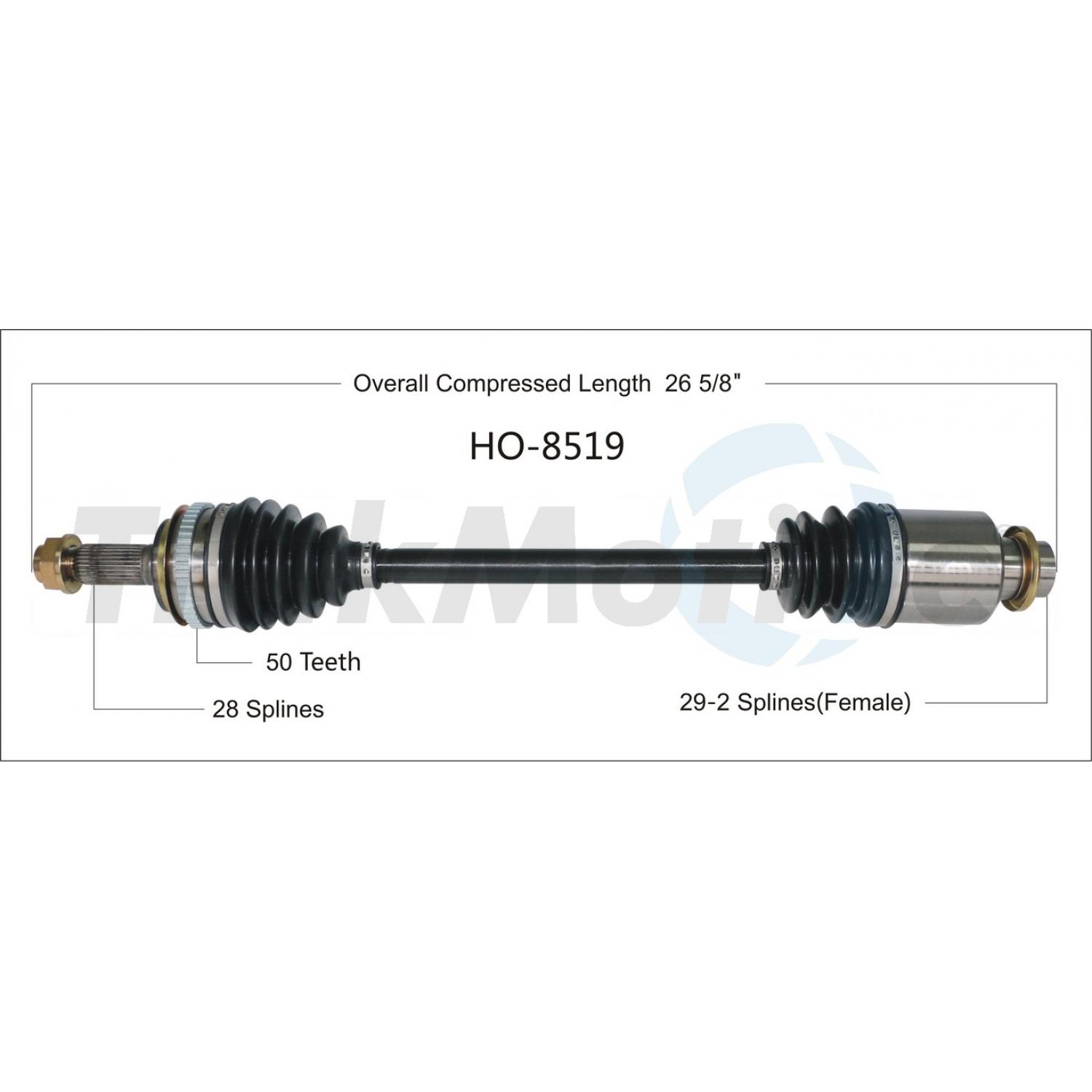 TrakMotive HO8519 - CV Axle Shaft TrakMotive HO8519 CV Axle Shaft product image 1 of 3