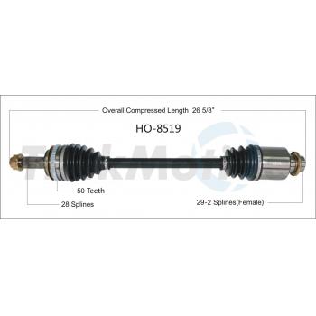 2004 Honda Pilot CV Axle Shaft Rear Left TrakMotive HO8519 image 1 of 3