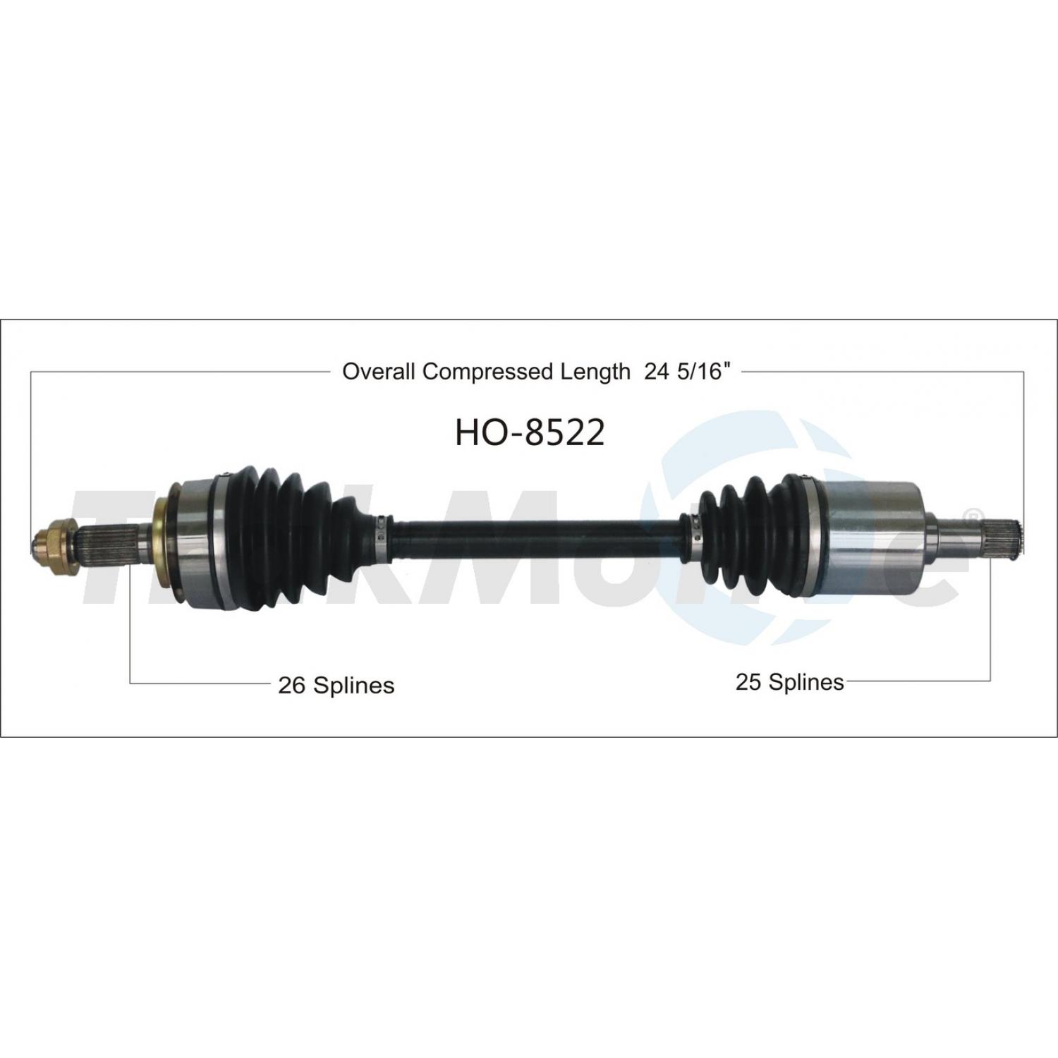 TrakMotive HO8522 - CV Axle Shaft TrakMotive HO8522 CV Axle Shaft product image 1 of 3