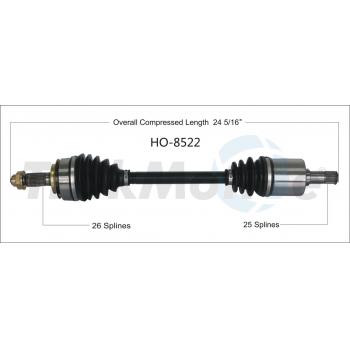 2015 Honda Civic CV Axle Shaft Front Left TrakMotive HO8522 image 1 of 3