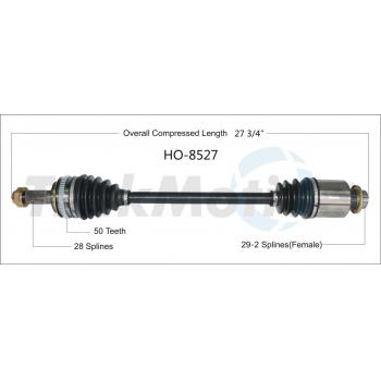 2004 Honda Pilot CV Axle Shaft Rear Right TrakMotive HO8527 image 1 of 3