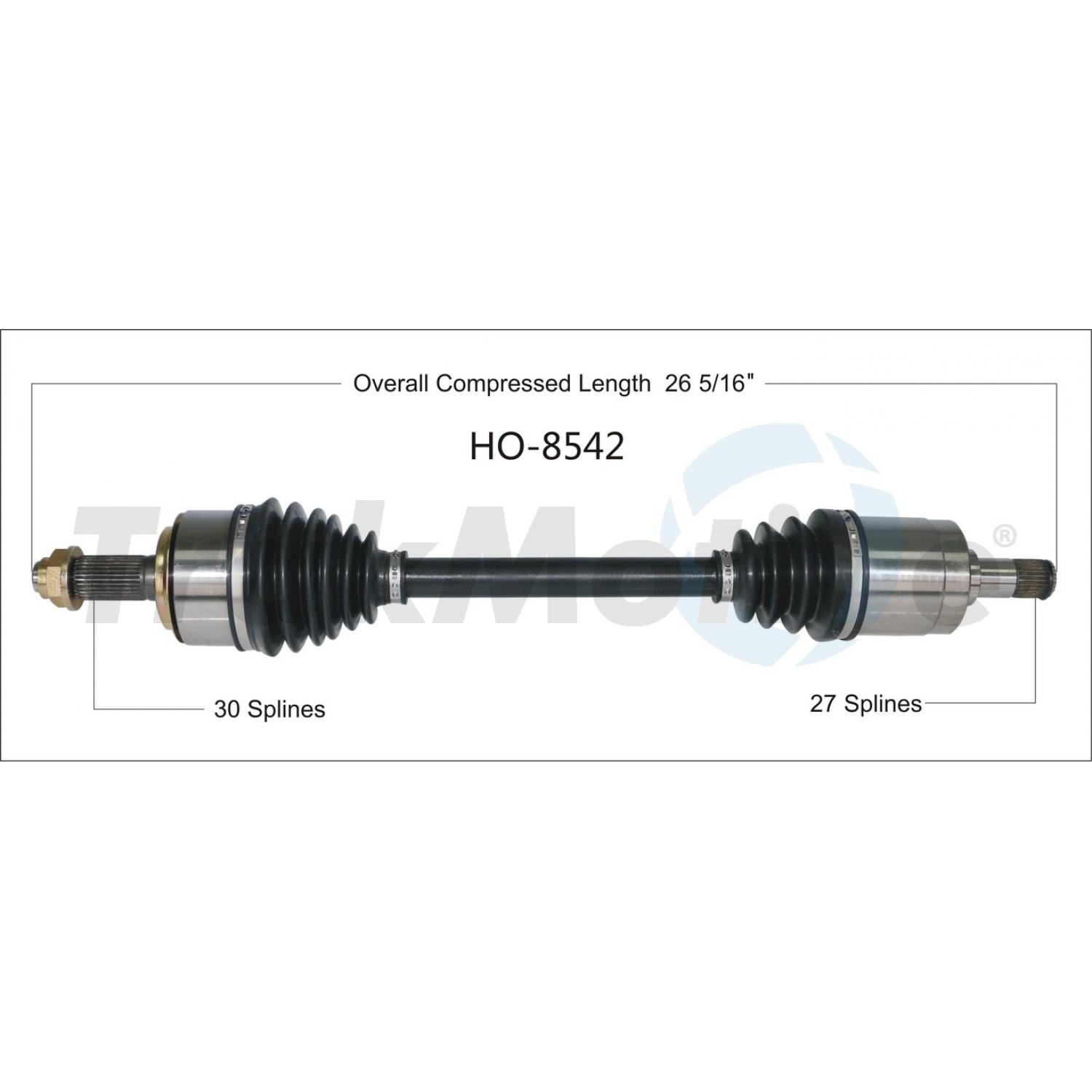 TrakMotive HO8542 - CV Axle Shaft TrakMotive HO8542 CV Axle Shaft product image 1 of 3