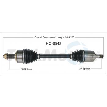 2015 Honda Accord CV Axle Shaft Front Left TrakMotive HO8542 image 1 of 3