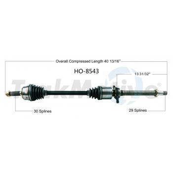 2015 Honda Pilot CV Axle Shaft Front Right TrakMotive HO8543 image 1 of 3