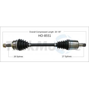 2017 Honda Civic CV Axle Shaft Front Left TrakMotive HO8551 image 1 of 3