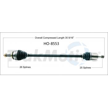 2016 Honda Fit CV Axle Shaft
