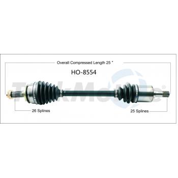 2016 Honda Fit CV Axle Shaft Front Left TrakMotive HO8554 image 1 of 3