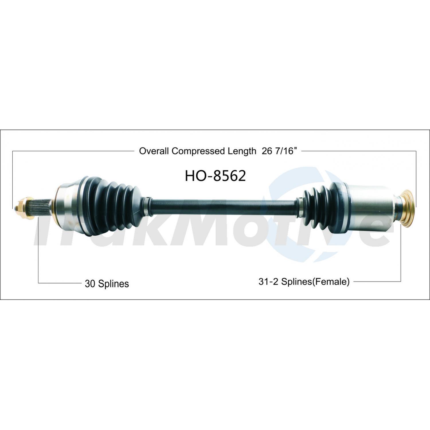 TrakMotive HO8562 - CV Axle Shaft TrakMotive HO8562 CV Axle Shaft product image 1 of 3