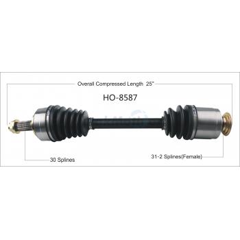 2016 Acura RDX CV Axle Shaft Front Right TrakMotive HO8587 image 1 of 3