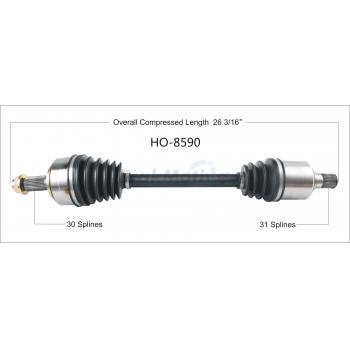 2015 Acura TLX CV Axle Shaft Front Left TrakMotive HO8590 image 1 of 3