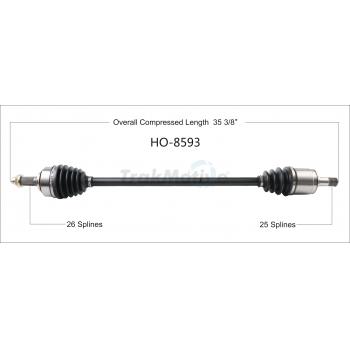 2008 Honda Fit CV Axle Shaft Front Right TrakMotive HO8593 image 1 of 3