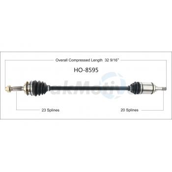 2015 Acura RDX CV Axle Shaft Rear Right TrakMotive HO8595 image 1 of 3