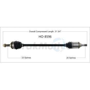 2015 Acura RDX CV Axle Shaft Rear Left TrakMotive HO8596 image 1 of 3