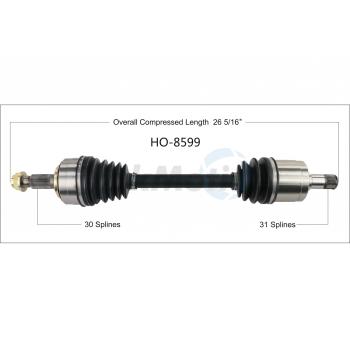 2015 Acura RDX CV Axle Shaft Front Left TrakMotive HO8599 image 1 of 3