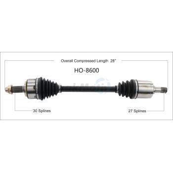 2012 Honda Crosstour CV Axle Shaft Front Left TrakMotive HO8600 image 1 of 3