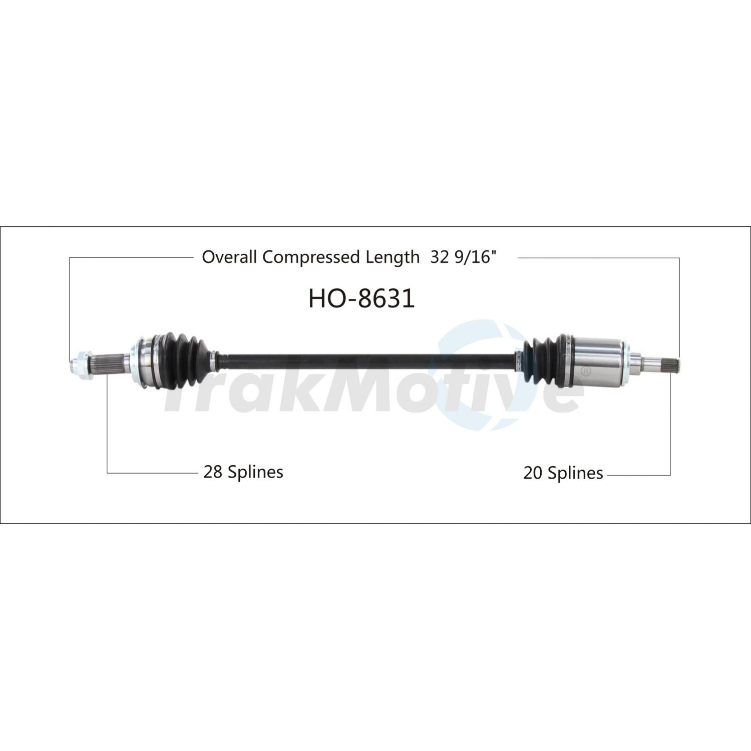 TrakMotive HO8631 - CV Axle Shaft TrakMotive HO8631 CV Axle Shaft product image 1 of 3
