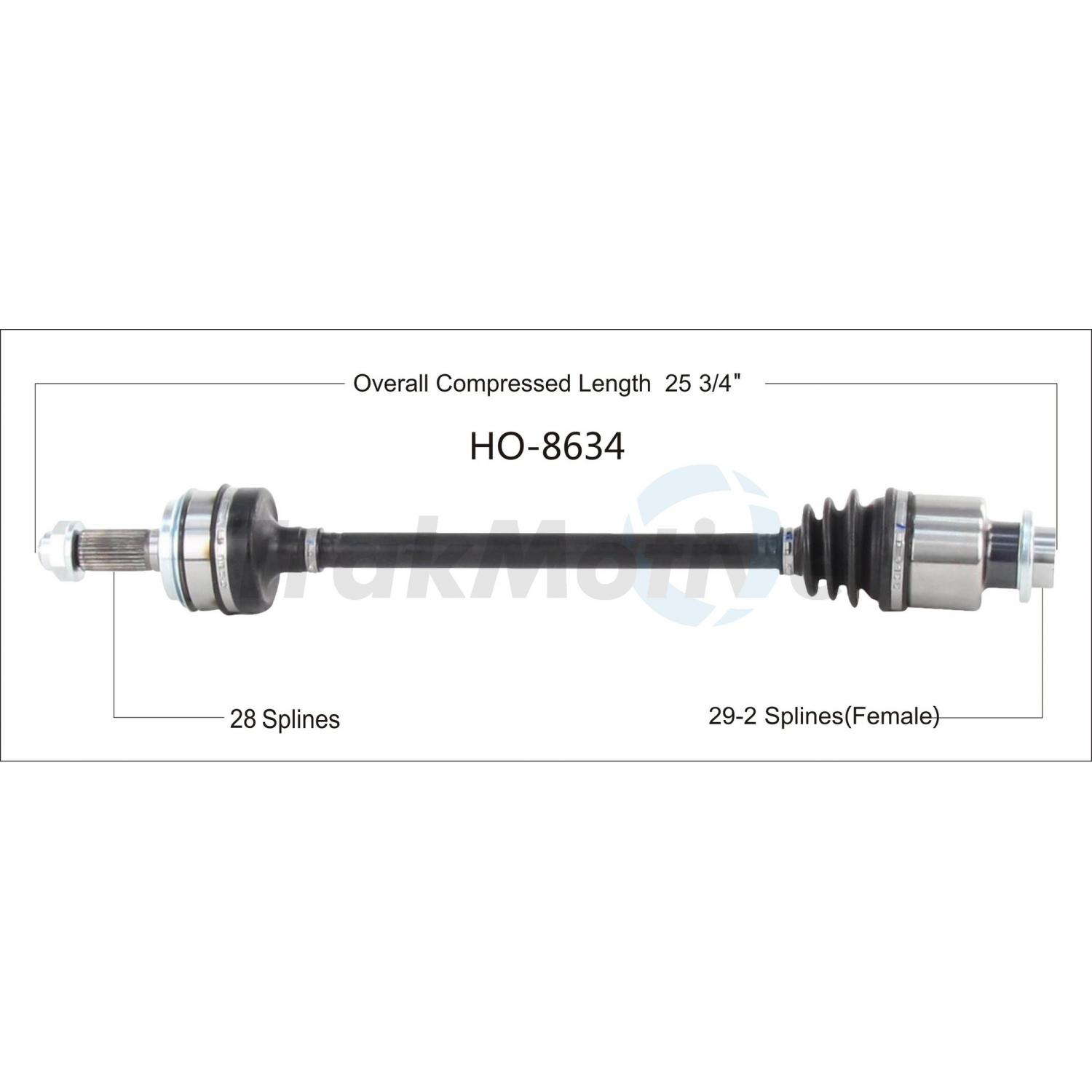 TrakMotive HO8634 CV Axle Shaft product image 1 of 3