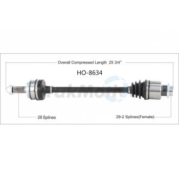 2014 Acura MDX CV Axle Shaft Rear Left TrakMotive HO8634 image 1 of 3