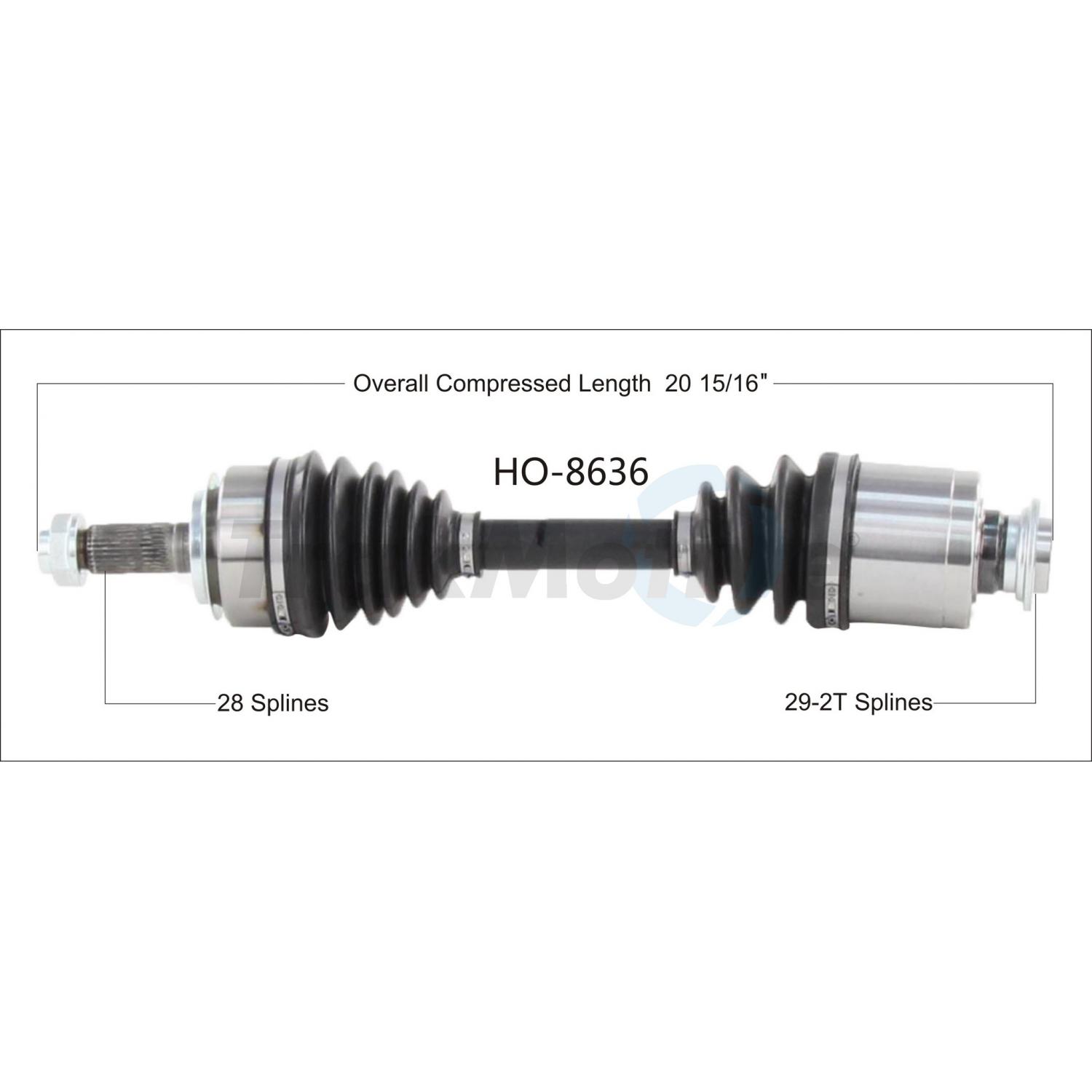 TrakMotive HO8636 - CV Axle Shaft TrakMotive HO8636 CV Axle Shaft product image 1 of 3