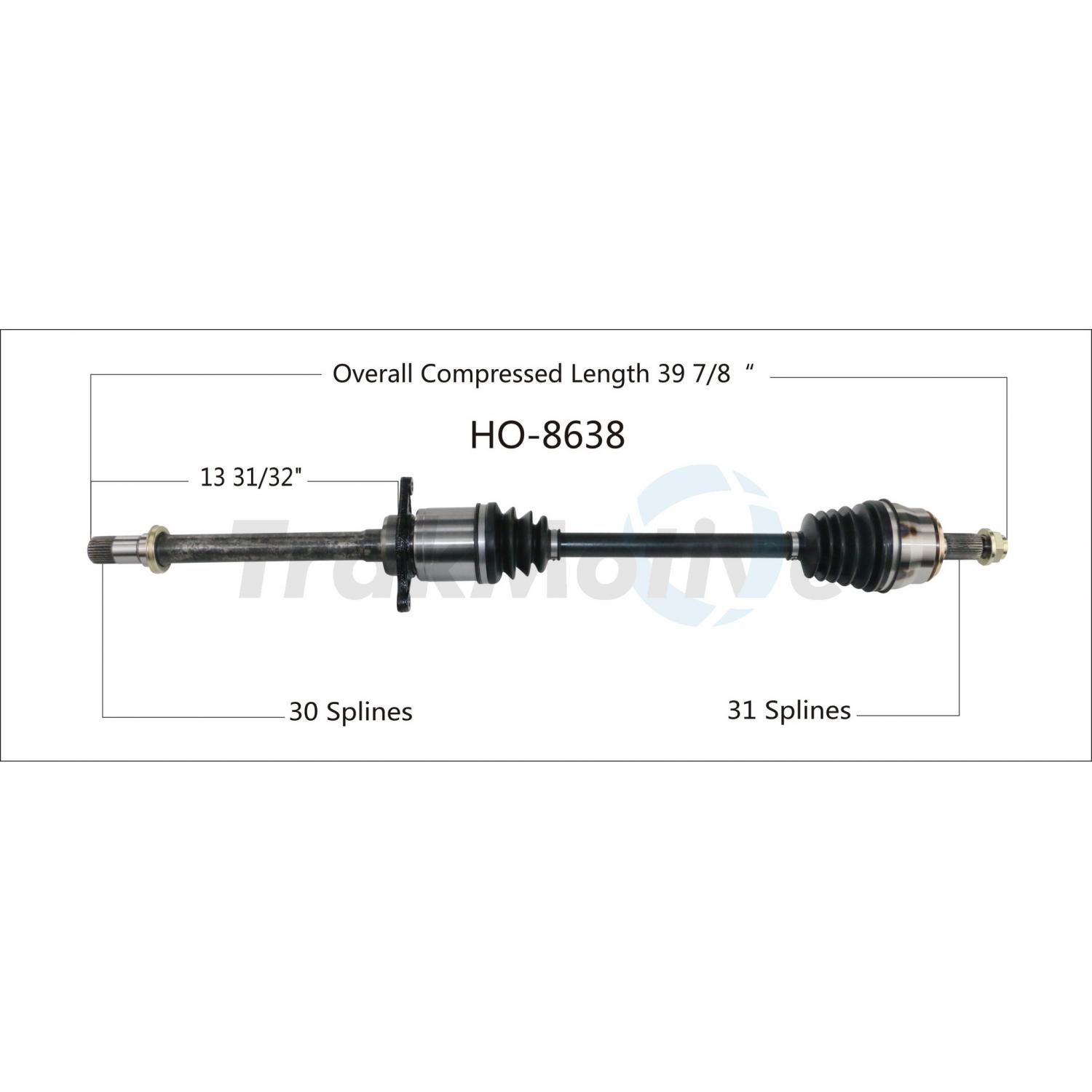 TrakMotive HO8638 - CV Axle Shaft TrakMotive HO8638 CV Axle Shaft product image 1 of 3