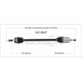 2018 Honda HR-V CV Axle Shaft Rear Left TrakMotive HO8647 image 1 of 3