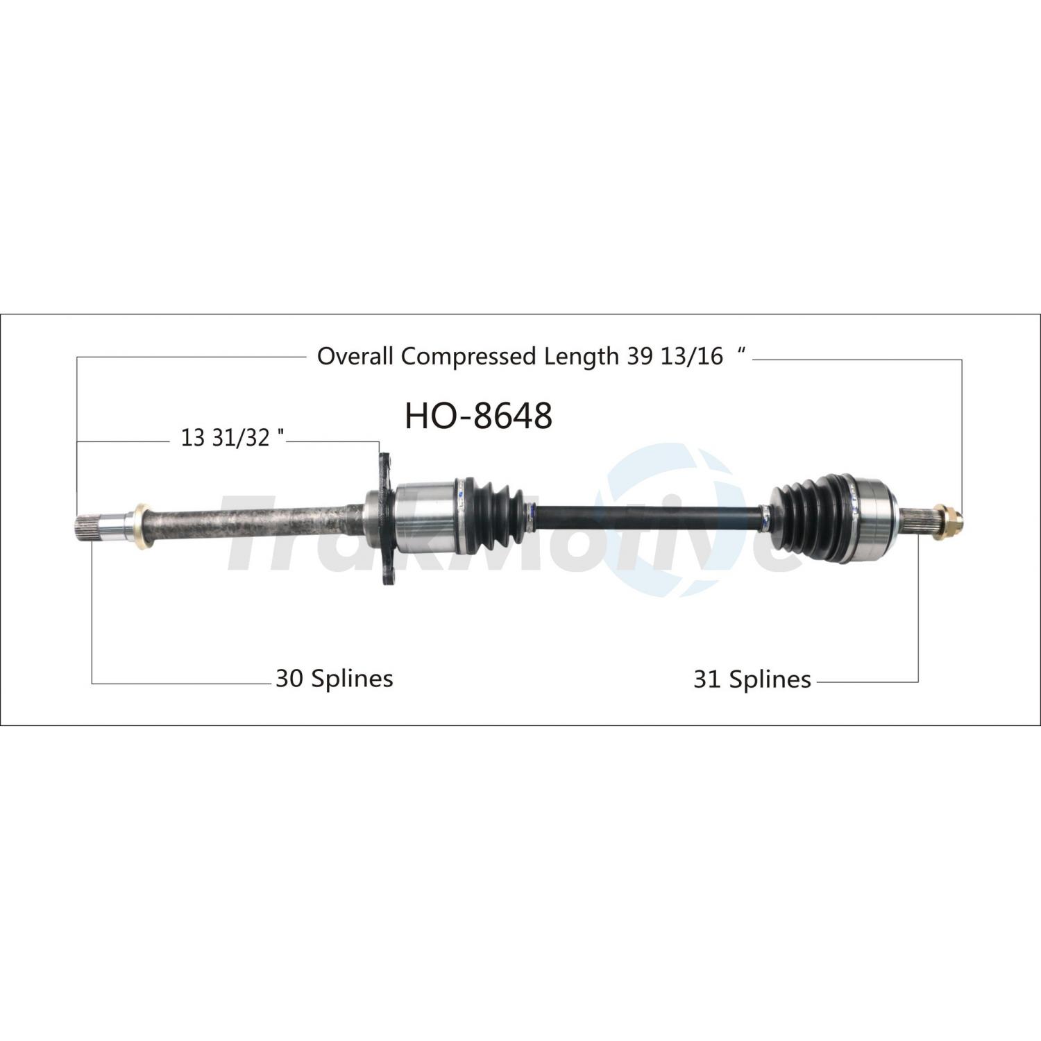 TrakMotive HO8648 - CV Axle Shaft TrakMotive HO8648 CV Axle Shaft product image 1 of 3