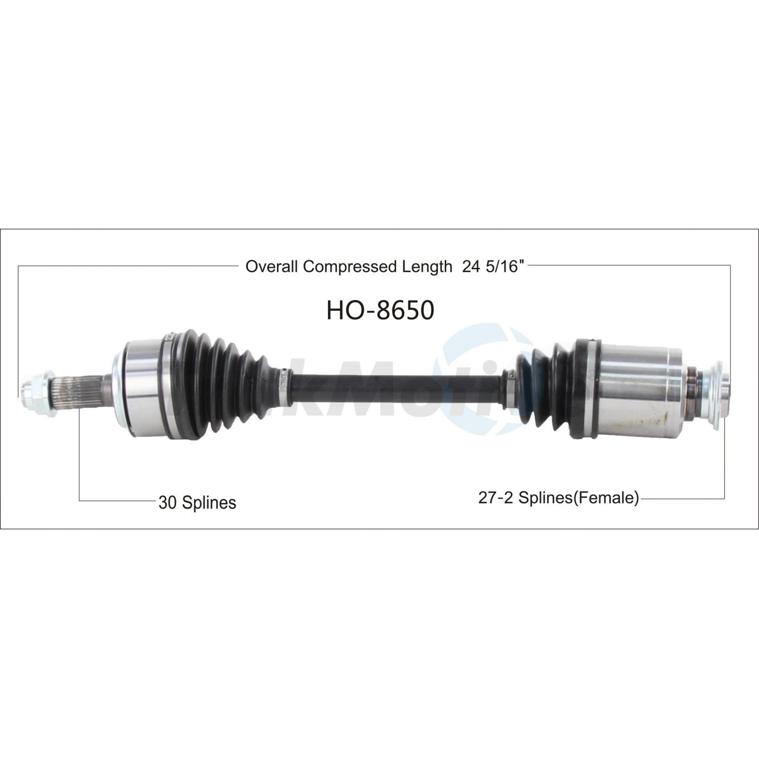 TrakMotive HO8650 CV Axle Shaft product image 1 of 3