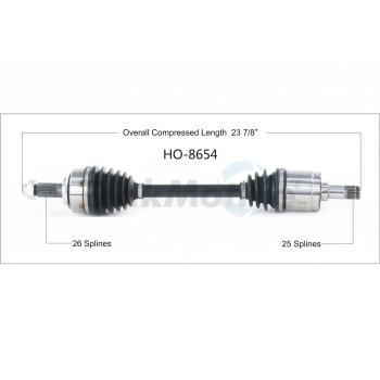 2014 Honda Insight CV Axle Shaft Front Left TrakMotive HO8654 image 1 of 3