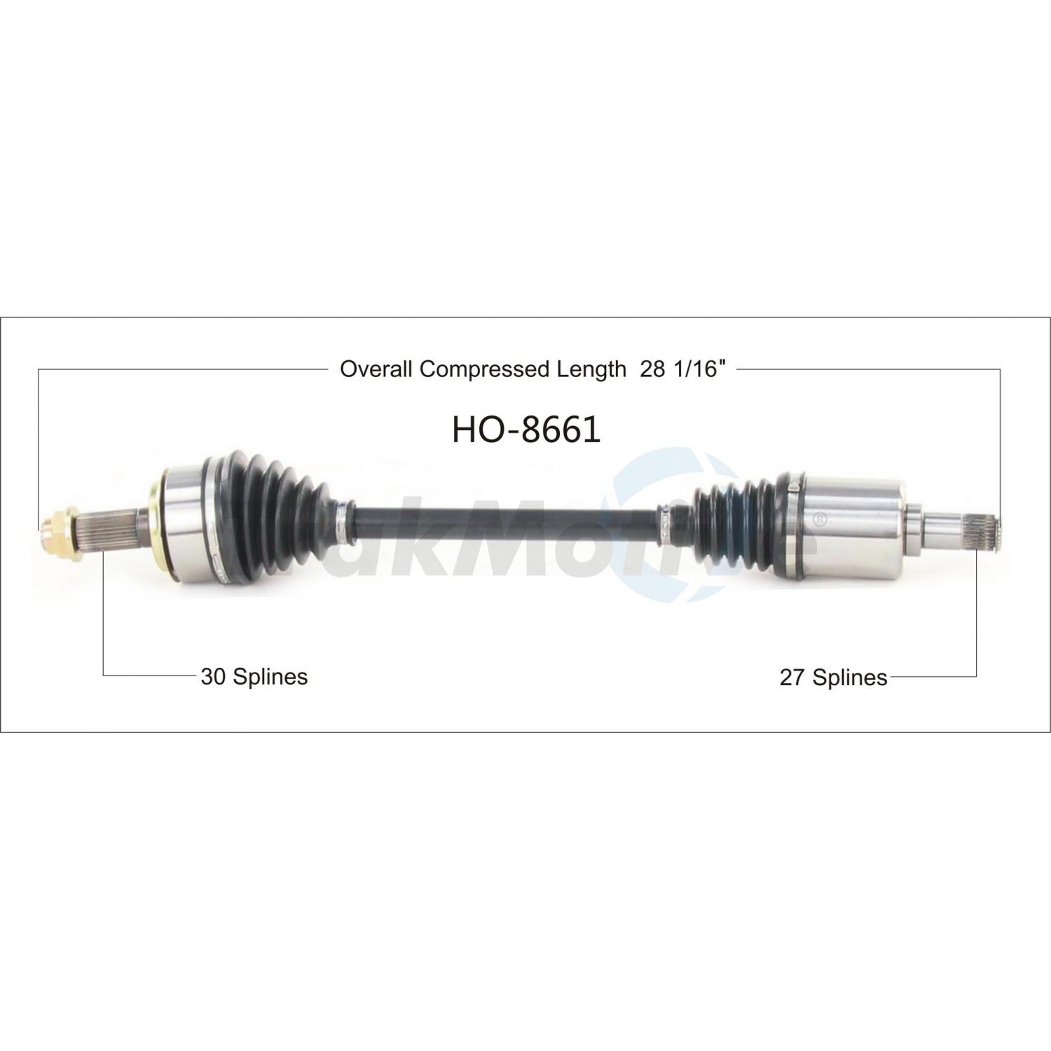 TrakMotive HO8661 CV Axle Shaft product image 1 of 3