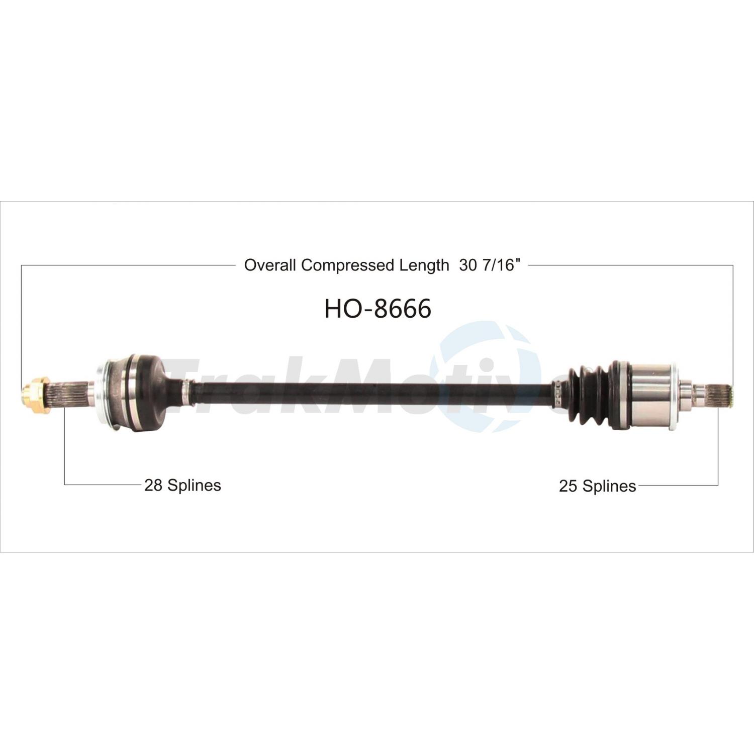 TrakMotive HO8666 - CV Axle Shaft TrakMotive HO8666 CV Axle Shaft product image 1 of 3