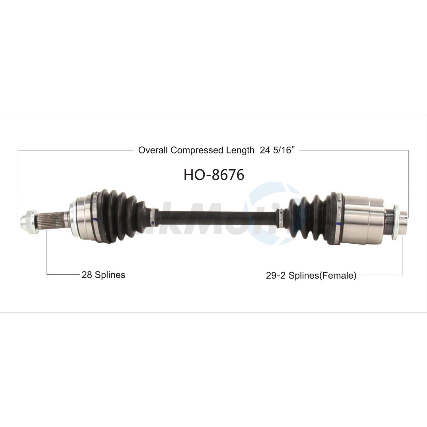 TrakMotive HO8676 - CV Axle Shaft TrakMotive HO8676 CV Axle Shaft product image 1 of 3
