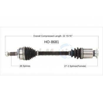 2015 Acura ILX CV Axle Shaft Front Right TrakMotive HO8681 image 1 of 3