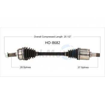 2017 Honda Civic CV Axle Shaft Front Left TrakMotive HO8682 image 1 of 3