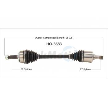 2020 Honda Civic CV Axle Shaft Front Left TrakMotive HO8683 image 1 of 3