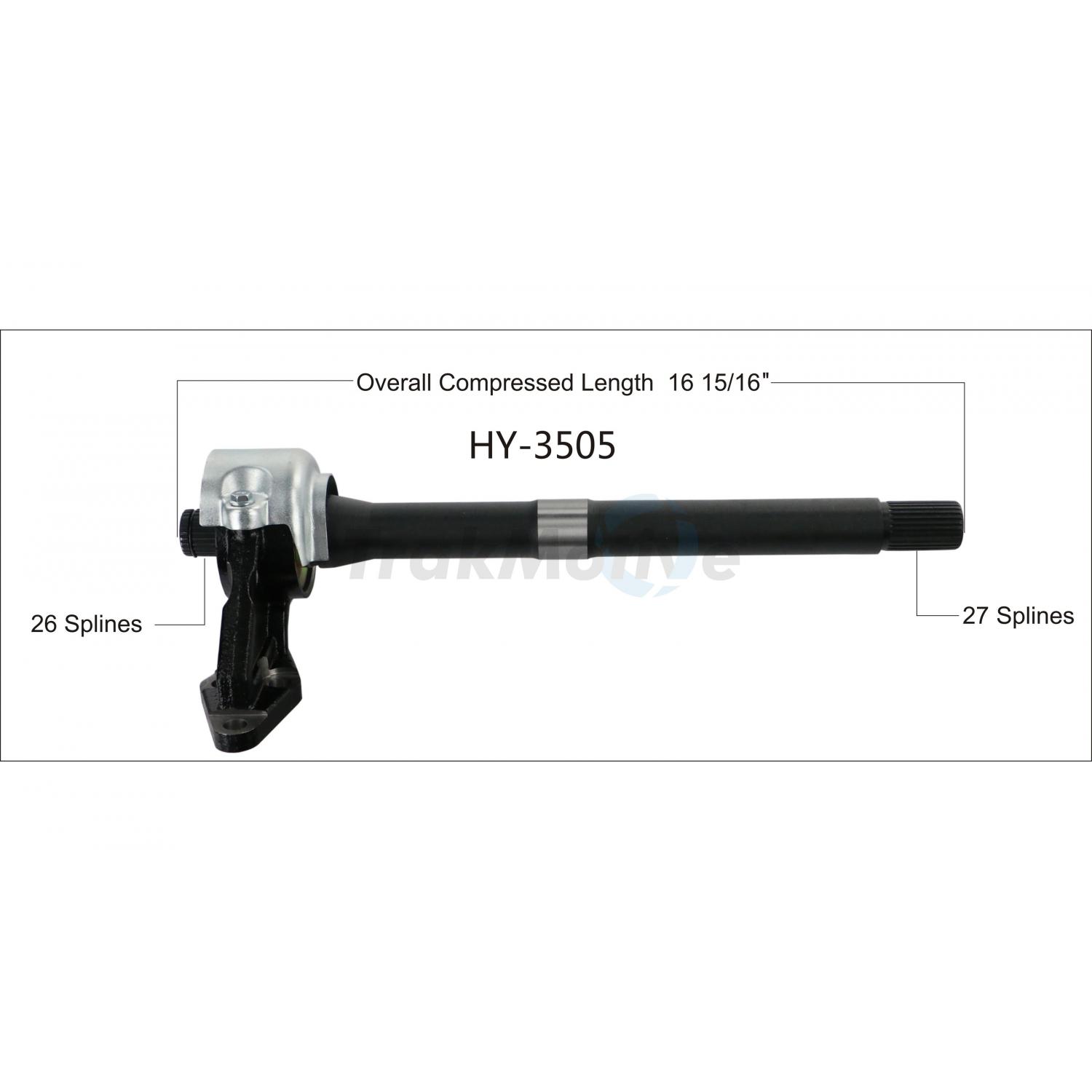 TrakMotive HY3505 - CV Intermediate Shaft TrakMotive HY3505 CV Intermediate Shaft product image 1 of 3