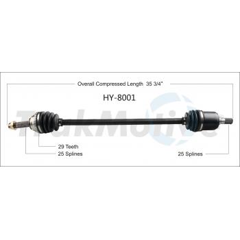 1999 Hyundai Accent CV Axle Shaft