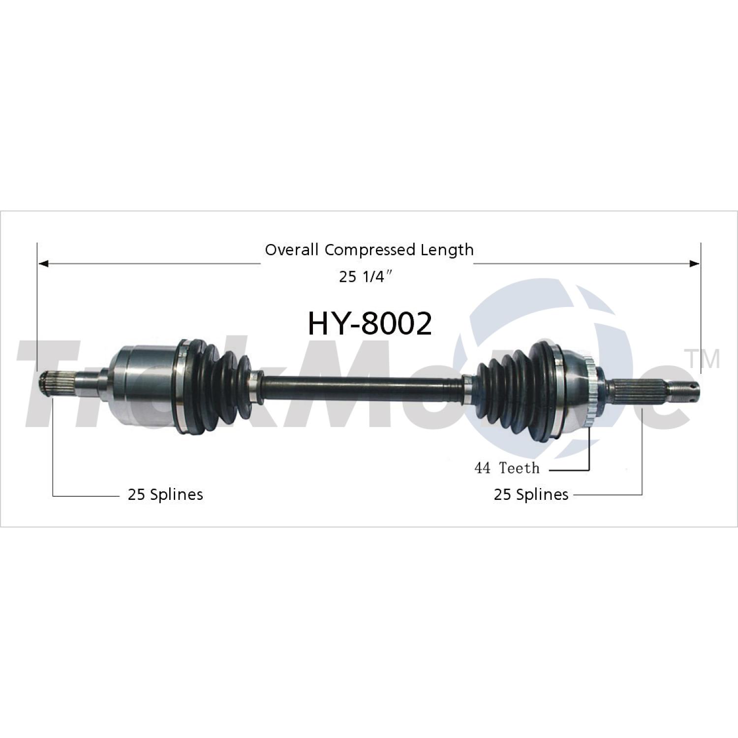 TrakMotive HY8002 - CV Axle Shaft TrakMotive HY8002 CV Axle Shaft product image 1 of 3