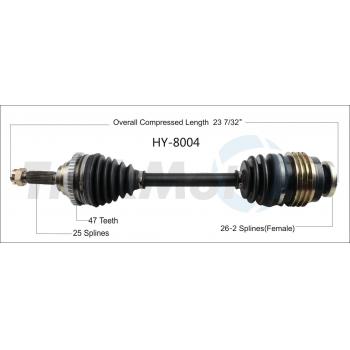 1994 Hyundai Sonata CV Axle Shaft Front Left TrakMotive HY8004 image 1 of 3