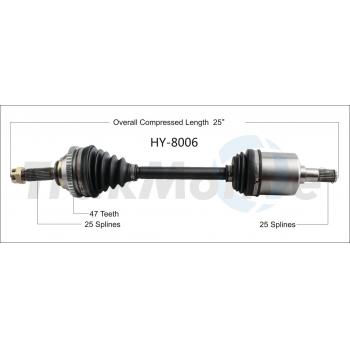 1994 Hyundai Sonata CV Axle Shaft Front Right TrakMotive HY8006 image 1 of 3