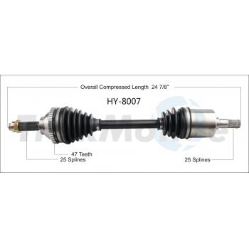 1994 Hyundai Sonata CV Axle Shaft Front Right TrakMotive HY8007 image 1 of 3