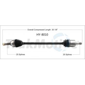 1995 Hyundai Scoupe CV Axle Shaft Front Right TrakMotive HY8010 image 1 of 3
