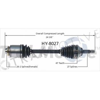 2008 Kia Magentis CV Axle Shaft Front Right TrakMotive HY8027 image 1 of 3
