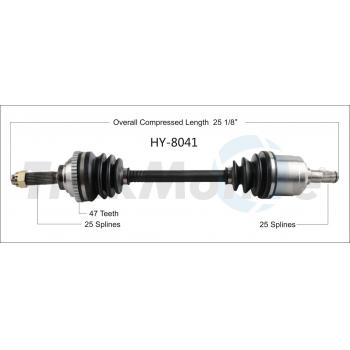 1998 Hyundai Sonata CV Axle Shaft Front Right TrakMotive HY8041 image 1 of 3