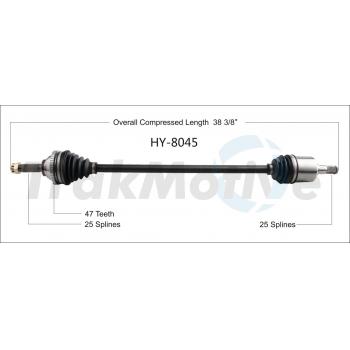 1994 Hyundai Sonata CV Axle Shaft Front Left TrakMotive HY8045 image 1 of 3