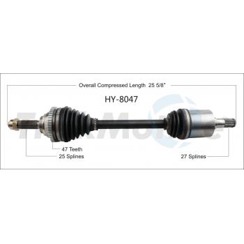 1998 Hyundai Sonata CV Axle Shaft Front Right TrakMotive HY8047 image 1 of 3