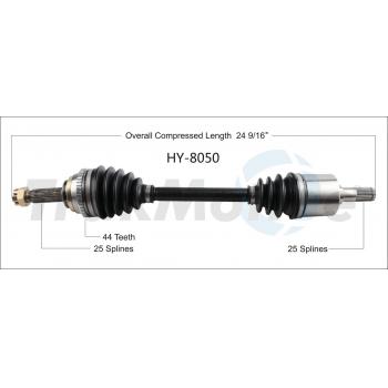 2003 Hyundai Accent CV Axle Shaft