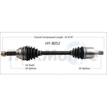 2003 Hyundai Accent CV Axle Shaft Front Left TrakMotive HY8052 image 1 of 3