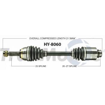 1995 Hyundai Scoupe CV Axle Shaft Front Right TrakMotive HY8060 image 1 of 3