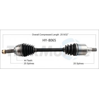 2001 Hyundai Tiburon CV Axle Shaft Front Left TrakMotive HY8065 image 1 of 3