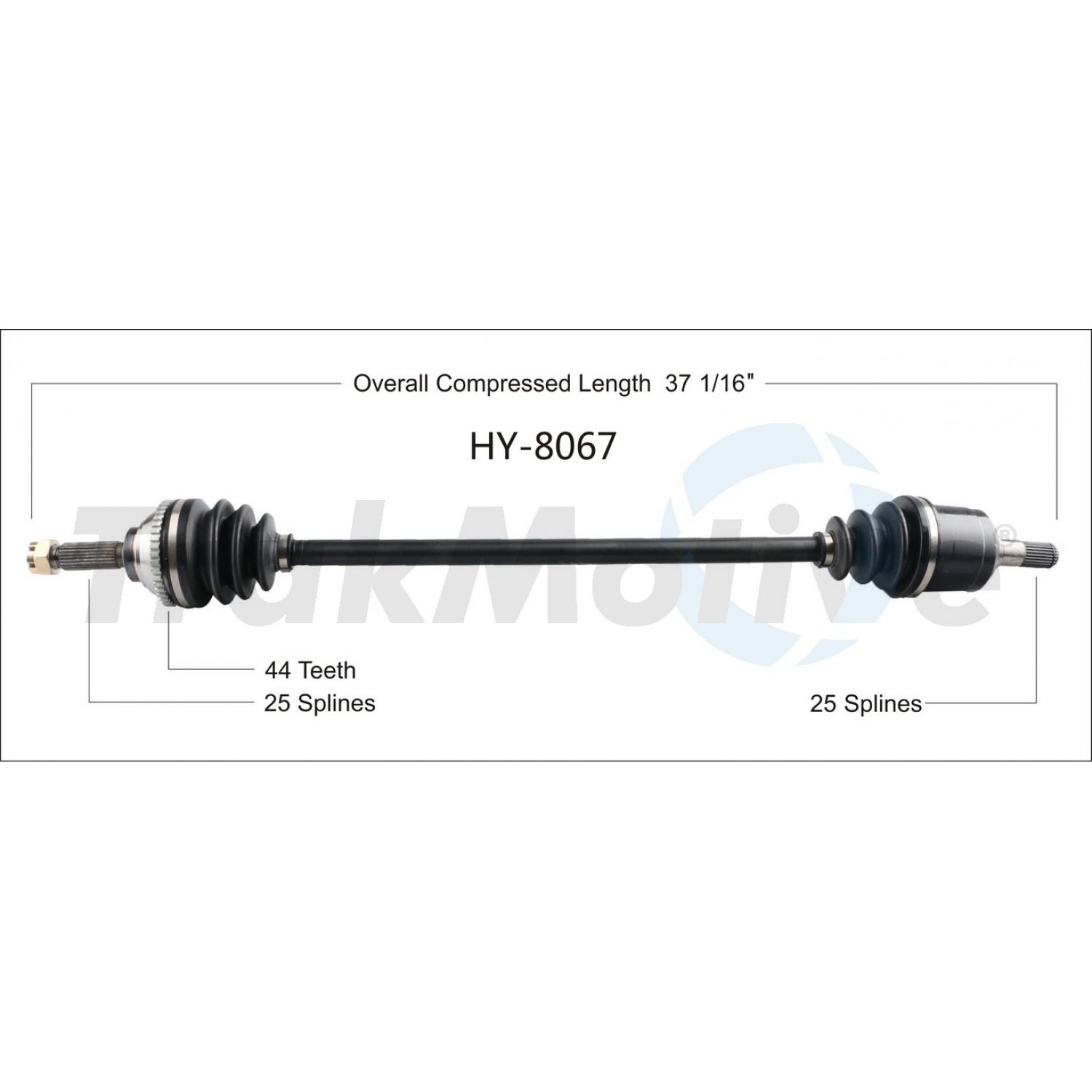 TrakMotive HY8067 CV Axle Shaft product image 1 of 3